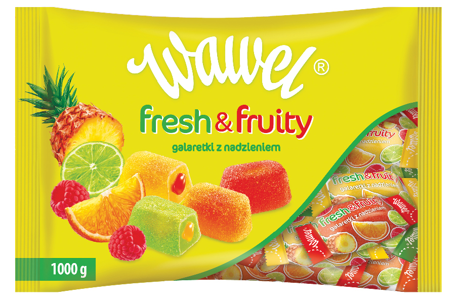 Фрути. Карамель Fruity Duos. Польский мармелад. Конфеты желе о Фреш. Шоколад Wawel Fresh&Fruity MCH Jelly TB 0.1kg e.