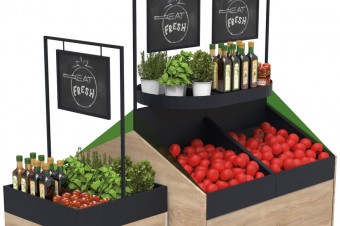 Fruits & vegetables display – island